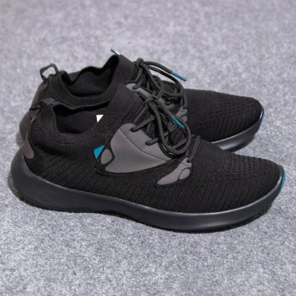 Vessi Everyday Move Men's 12 Waterproof Onyx Black Knit Dyma-Tex Sneakers Shoes